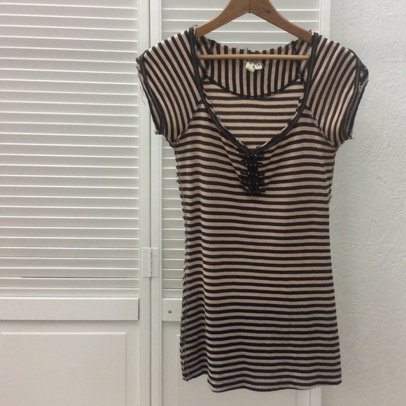 Free People Tops - Free People We The Free Striped T-Shirt- Size XS